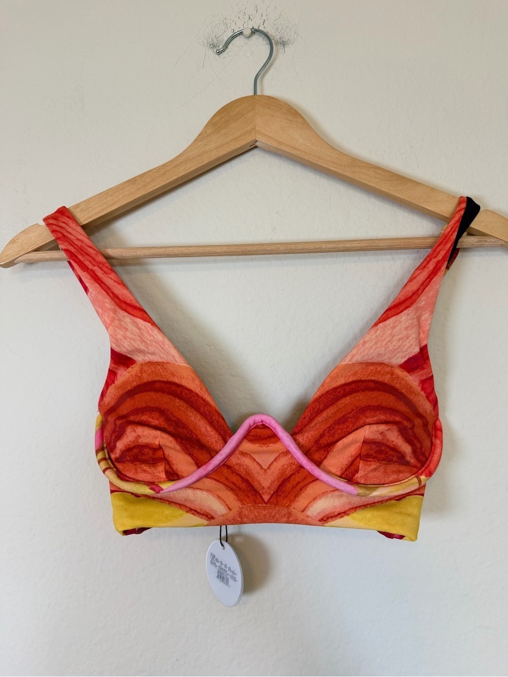 NWT Andrea Iyamah Kasa Sunset Print Underwire Bikini Top XS